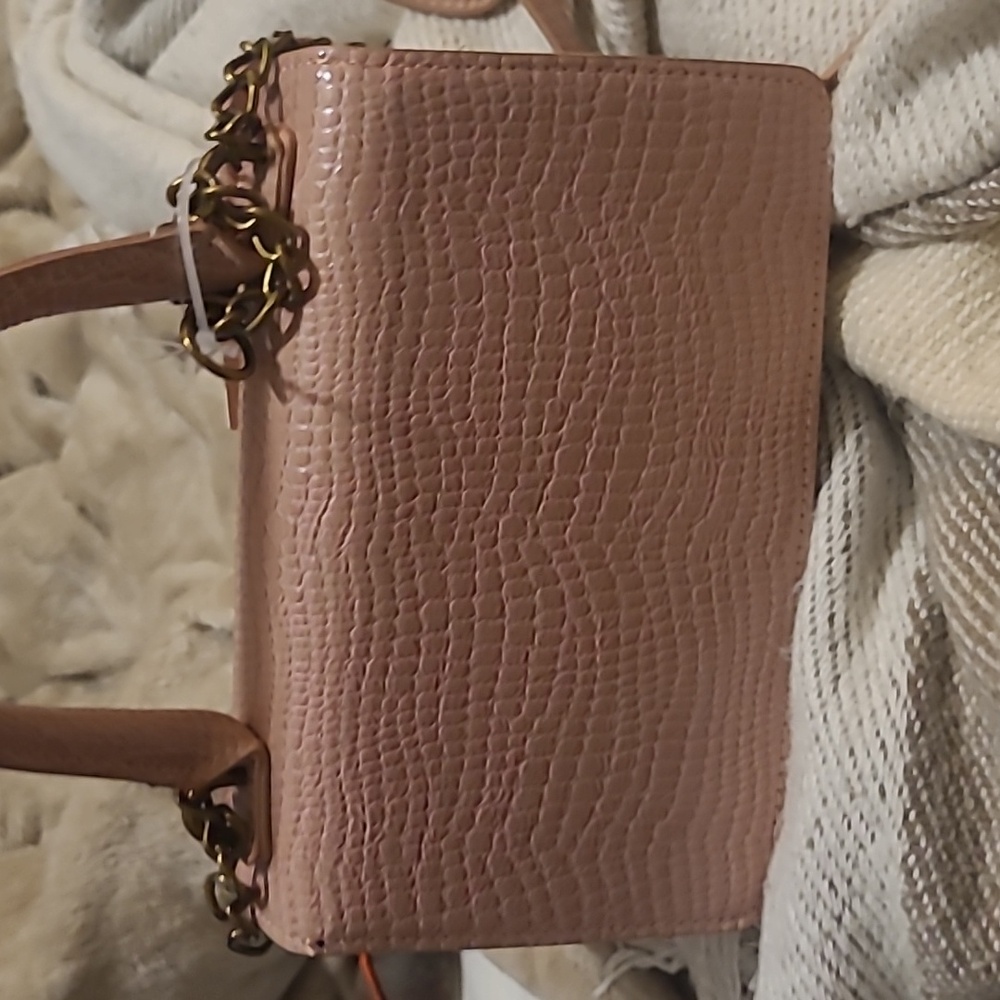 Betsey Johnson Blush Pink Mini Satchel with Heart Charm - Picture 2 of 9